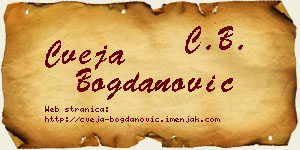 Cveja Bogdanović vizit kartica